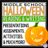 HALLOWEEN READING AND WRITING ACTIVITIES & ASSIGNMENTS