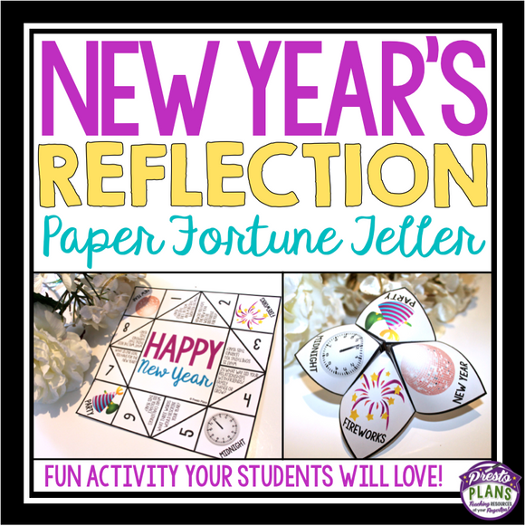 NEW YEARS ACTIVITY: FOLDING A PAPER FORTUNE TELLER