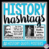 HISTORY QUOTE HASHTAG POSTERS & ASSIGNMENT