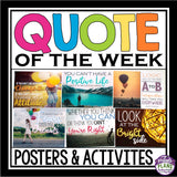 QUOTE OF THE WEEK POSTERS & ACTIVITIES