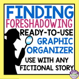FORESHADOWING GRAPHIC ORGANIZER FOR ANY NOVEL OR SHORT STORY