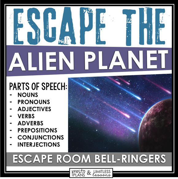 PARTS OF SPEECH ESCAPE ROOM BELL RINGERS
