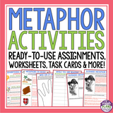 METAPHOR ACTIVITIES, ASSIGNMENTS, TASK CARDS, & MORE!