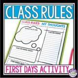 BACK TO SCHOOL RULES ACTIVITY