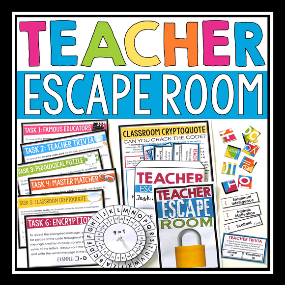 ESCAPE ROOM ACTIVITY FOR TEACHERS AND STAFF