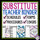 SUBSTITUTE TEACHER / SUPPLY TEACHER BINDER