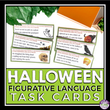 HALLOWEEN FIGURATIVE LANGUAGE TASK CARDS ACTIVITY