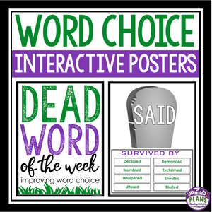 WORD CHOICE INTERACTIVE POSTERS: DEAD WORD OF THE WEEK