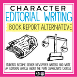 CHARACTER EDITORIAL ARTICLE: BOOK REPORT PROJECT FOR ANY NOVEL OR SHORT STORY