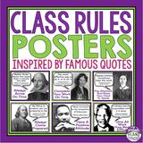 CLASS RULES POSTERS: FAMOUS QUOTES