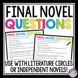 NOVEL QUESTIONS: LITERATURE CIRCLES OR INDEPENDENT READING