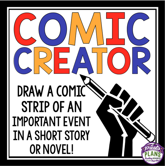 COMIC ASSIGNMENT: DRAW A SCENE FROM A NOVEL OR SHORT STORY: