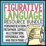 FIGURATIVE LANGUAGE ACTIVITIES, ASSIGNMENTS, & TASK CARDS BUNDLE