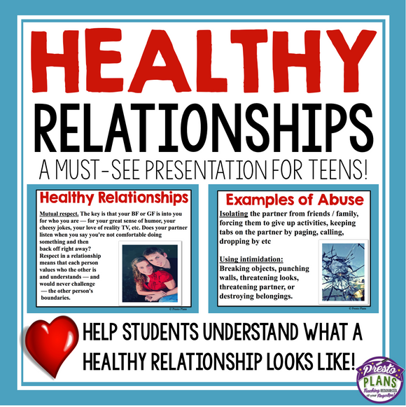 TEEN RELATIONSHIPS PRESENTATION & ACTIVITY