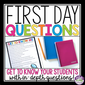 FIRST DAY OF SCHOOL QUESTIONS