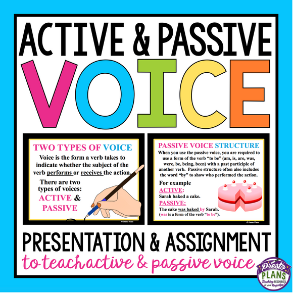 ACTIVE PASSIVE VOICE PRESENTATION, ASSIGNMENT, & POSTER