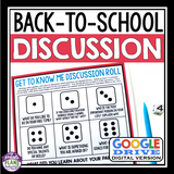 BACK TO SCHOOL ACTIVITY: DISCUSSION ROLL