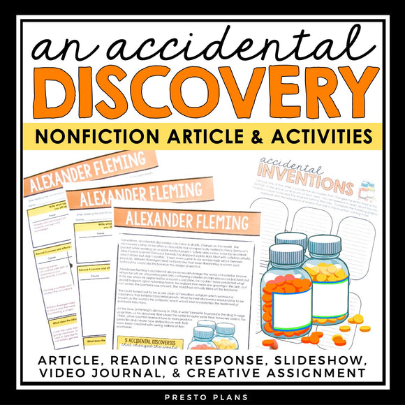 Nonfiction Reading Comprehension Article and Activities - Penicillin Discovery