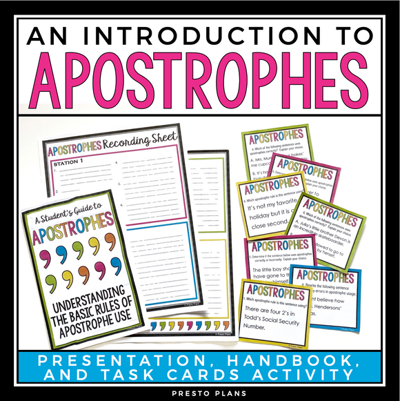 APOSTROPHES PRESENTATION & ACTIVITIES