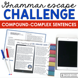 COMPOUND-COMPLEX SENTENCES GRAMMAR ACTIVITY INTERACTIVE ESCAPE CHALLENGE