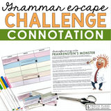 CONNOTATION GRAMMAR ACTIVITY INTERACTIVE ESCAPE CHALLENGE