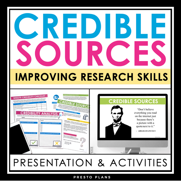CREDIBLE SOURCES RESEARCH PRESENTATION AND ACTIVITIES