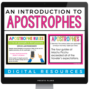 APOSTROPHES DIGITAL PRESENTATION & ACTIVITIES