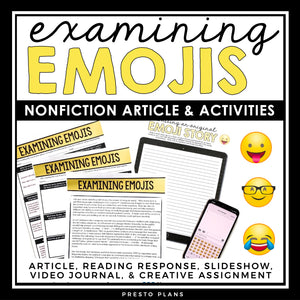 NONFICTION ARTICLE AND ACTIVITIES INFORMATIONAL TEXT: EXAMINING EMOJIS