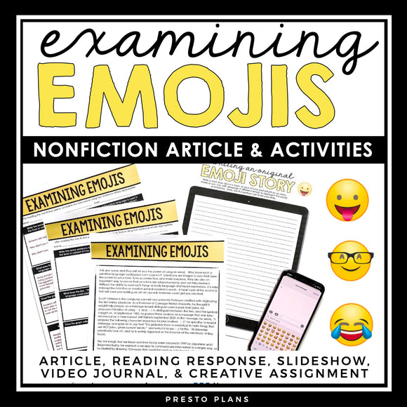 NONFICTION ARTICLE AND ACTIVITIES INFORMATIONAL TEXT: EXAMINING EMOJIS