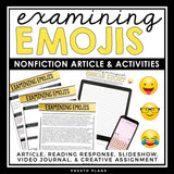 NONFICTION ARTICLE AND ACTIVITIES INFORMATIONAL TEXT: EXAMINING EMOJIS