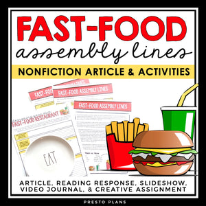 NONFICTION ARTICLE AND ACTIVITIES INFORMATIONAL TEXT: FAST-FOOD