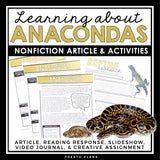 NONFICTION ARTICLE AND ACTIVITIES INFORMATIONAL TEXT: ANACONDAS