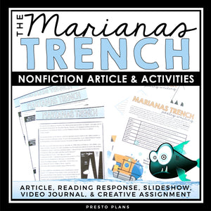 NONFICTION ARTICLE AND ACTIVITIES INFORMATIONAL TEXT: MARIANAS TRENCH