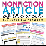NONFICTION FULL YEAR ARTICLE OF THE WEEK: PRESENTATIONS & ACTIVITIES | PRINT