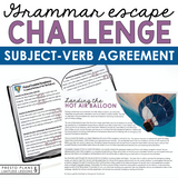 SUBJECT VERB AGREEMENT GRAMMAR ACTIVITY INTERACTIVE ESCAPE CHALLENGE