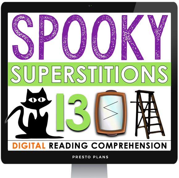 HALLOWEEN READING COMPREHENSION DIGITAL PAPERLESS GOOGLE