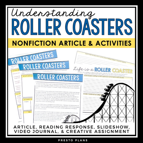 NONFICTION ARTICLE AND ACTIVITIES INFORMATIONAL TEXT: ROLLER COASTERS