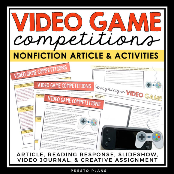 NONFICTION ARTICLE AND ACTIVITIES INFORMATIONAL TEXT: VIDEO GAMES