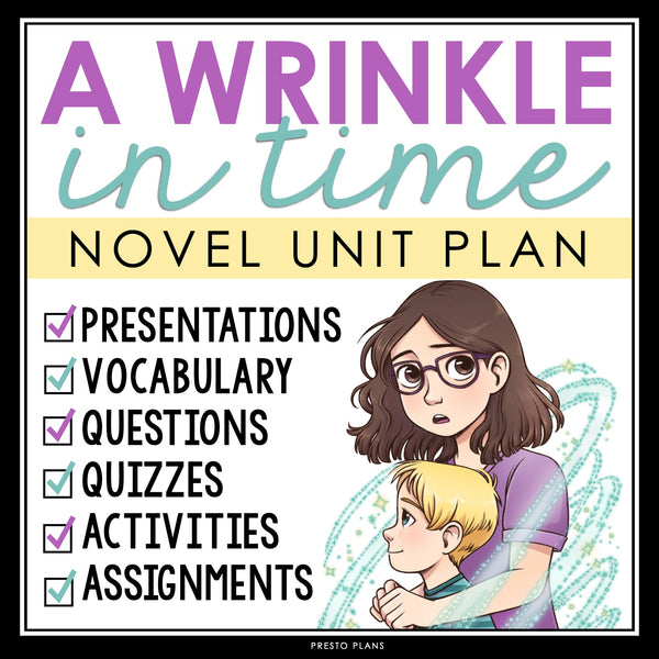 A Wrinkle in Time Unit Plan - Novel Study Reading Unit - Madeleine L'Engle