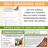 Commas in a Series Digital Grammar Activity Escape Room, Presentation, & Quiz