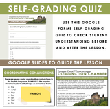 Coordinating Conjunctions Escape Room Digital Activity, Google Slides, and Quiz