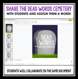 DEAD WORDS DIGITAL HALLOWEEN WORD CHOICE ACTIVITY