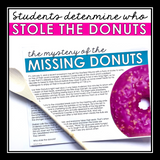 CLOSE READING INFERENCE MYSTERY: WHO STOLE THE DONUTS?
