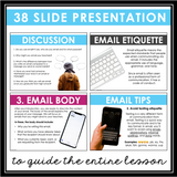 Email Etiquette - How to Write an Email Lesson, Activities, and Assignments