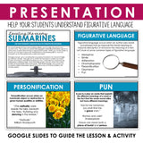 Figurative Language Presentation & Escape Room Close Reading Digital Activity