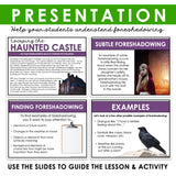 FORESHADOWING ACTIVITY INTERACTIVE READING CHALLENGE ESCAPE