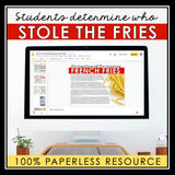 CLOSE READING DIGITAL INFERENCE MYSTERY: WHO'S BEEN EATING ALL THE FRIES AT THE FAST FOOD RESTAURANT?