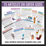 GREEK GODS MYTHOLOGY UNIT READING ACTIVITIES QUIZZES AND FINAL PROJECT