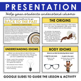 IDIOMS DIGITAL ACTIVITY READING ESCAPE CHALLENGE