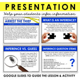Inference Crime Scene Digital Reading Inferencing Activity and Presentation